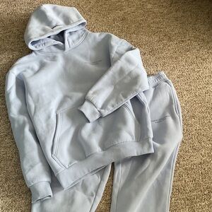 Light Blue Hoodie and Sweatpants Set